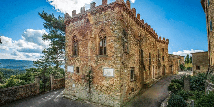 picture of the corner building of a castle made fr