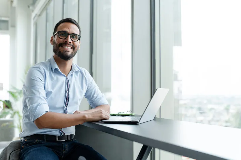Happy mortgage broker for self-employed individuals