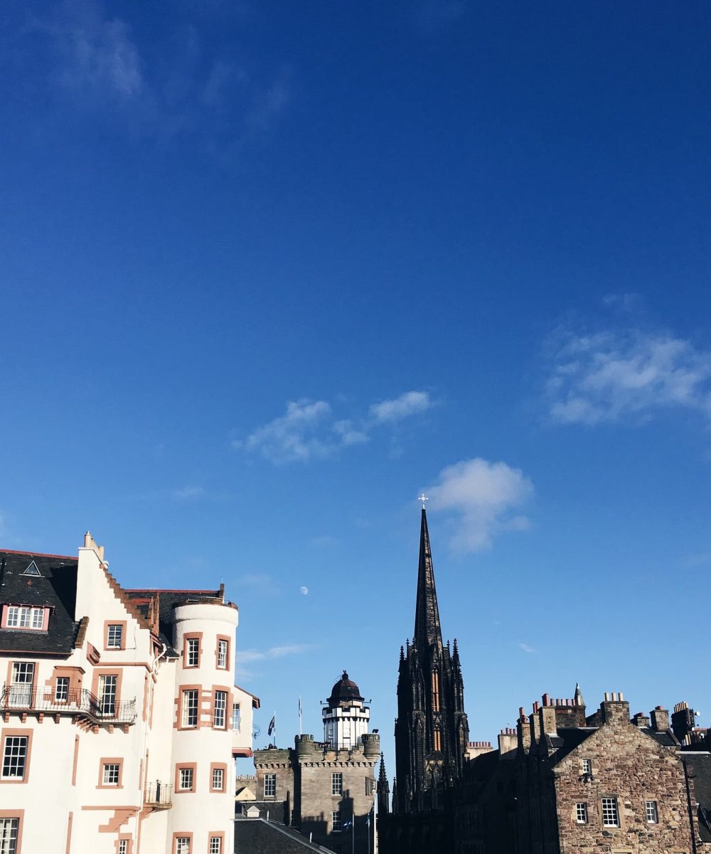 Blue skies in Edinburgh