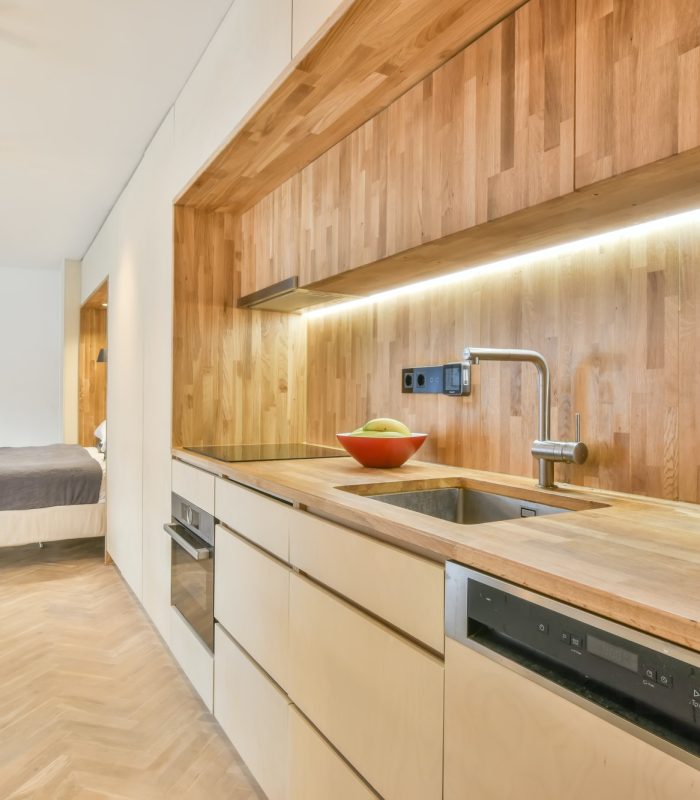 Kitchen in modern apartment